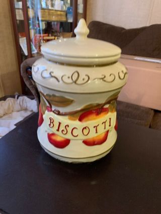 Nonni’s Hand Painted Biscotti Cookie Jar