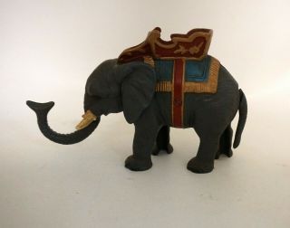 Bank Of Knowledge Cast Iron Elephant Mechanical Bank Y3