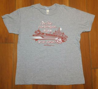 2006 Disney World Monorail Train " Please Stand Clear Of The Doors " Shirt Spanish