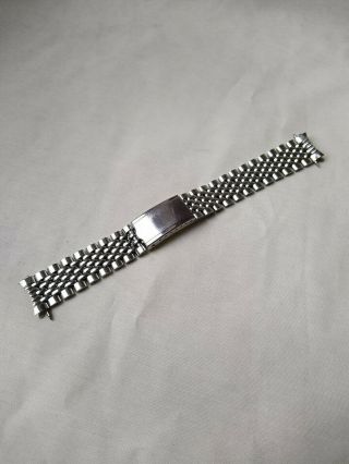 Beads Of Rice Vintage Gents 18mm Watch Bracelet Heuer Compatible Ends S Steel