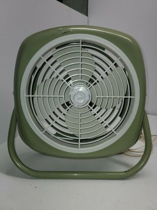 Vintage Galaxy Fan Olive Green 1960 