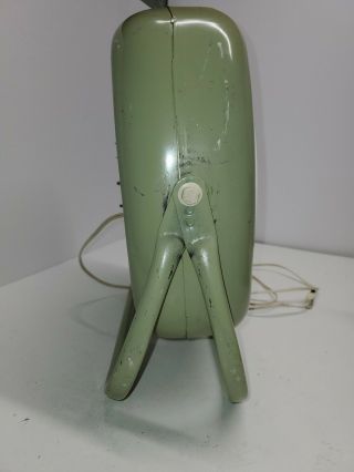 Vintage Galaxy Fan olive green 1960 ' s Model 3701 2