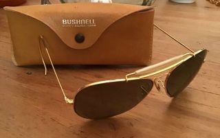 Vintage Bushnell B&l Shooting Glasses Aviator Impact Resistant Sunglasses