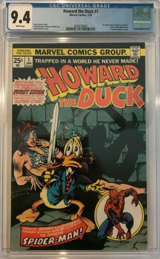 Howard The Duck 1 Cgc 9.  4 1st Howard The Duck Series Key Issue L@@k