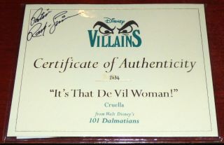 Wdcc 101 Dalmatians Cruella De Vil Disney Figurine Signed Patrick Simmons