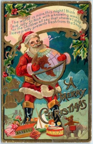 Belton,  Texas Christmas Advertising Postcard Peoples National Bank Santa Claus