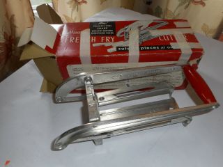 Vintage Ekco Miracle French Fry Cutter T - 5 With Removable Blade