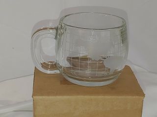 Vintage Nescafe Nestle World Globe Glass Coffee Tea Mug Cup NIB 3