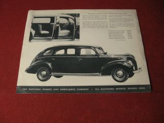 1938 Ford Siebert Aristocrat Sales Sheet Brochure Booklet Old Book