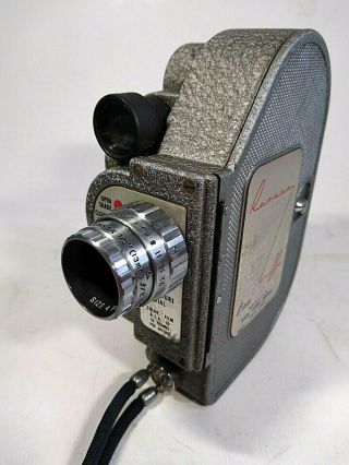 Vintage Cine Revere 87 Windup 8mm Movie Camera Metal Body Manufactered 1940