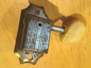 One Vintage 1950s Gibson No - Line Kluson Deluxe Bass Side Tuner Patent Appld