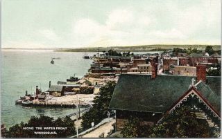 Windsor Ns Nova Scotia Along The Waterfront Acadian Series Postcard F57