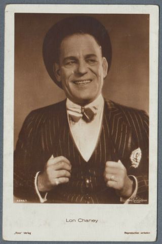 Old Postcard Silent Movie Star Actor Smiling Lon Chaney Ross 4349/1