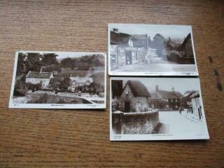 Old Postcards Beeley Derbyshire 3 Cards Real Photo Posted From Rowsley