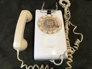 White Western Electric Bell System Rotary Dial Wall Telephone Model 554 ?