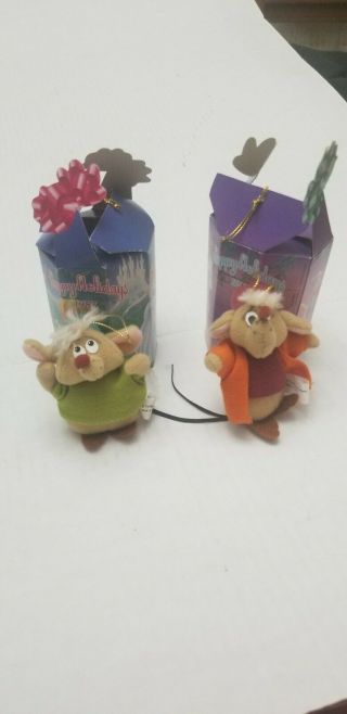 Mcdonalds 1987 Walt Disney Cinderella Jaq & Gus Mouse Plush Christmas Ornament