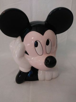 Mickey Mouse Ceramic Cookie Jar - Treasurecraft - Black/white/red Tongue