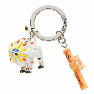 Pokemon Center Solgaleo Sun Flute Plastic Figure Key chain Key Holder 3