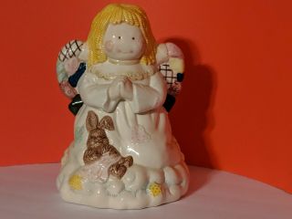 Vintage 90s Cosmos Christmas Around The World Praying Angel Cookie Jar