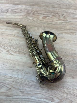 Vintage Buescher Elkhart Deer Stencil 20a Alto Saxophone