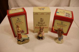 Royal Doulton Bunnykins Three Vintage Figurines
