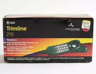 Vintage At&t Trimline 210 Phone Touch Tone Push Button Green
