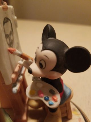 Mickey Mouse Painting A Self Portrait Walt Disney World Japan Ceramic Figurine 2