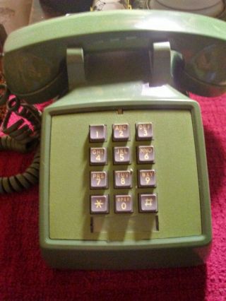Vintage Western Electric 2500 Telephone 12 Button Touch Tone Green