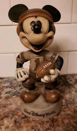 Mickey Mouse Disney Football Bobblehead Doll From Walt Disney World