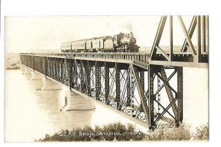 Canada.  G.  T.  P.  R.  Bridge,  Saskatoon.  R/p By Mckenzie.  Railway.