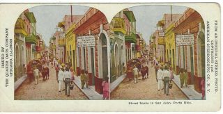 Street Scene,  San Juan,  Puerto (Porto) Rico 1906 Quaker Oats Stereoview 2