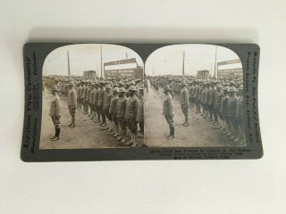 Antique Stereoview Wwi African American Troops At Railway Division Point