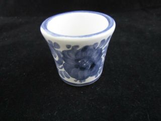 Vintage Porcelain Single Egg Cup - Blue Willow - Gmundner Keramik Gk - Made Austria