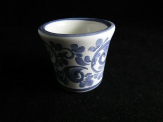 Vintage Porcelain Single Egg Cup - Blue Willow - Gmundner Keramik GK - Made Austria 2
