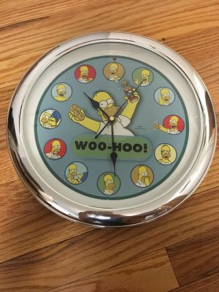 The Simpsons Homer Talking Wall Clock 2004 Woo - Hoo