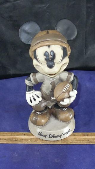 Walt Disney Mickey Mouse Old Time Football Bobblehead Figure Walt Disney World