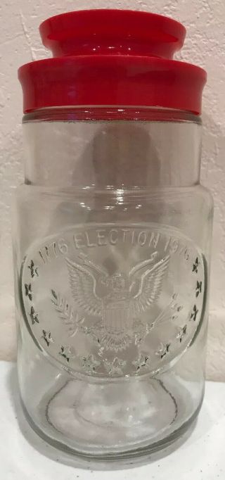 Vintage Maxwell House Coffee Glass Jar Bicentennial 1776 Election 1976 Anchor
