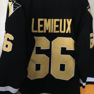 Mario Lemieux Pittsburgh Penguins Vintage Throwback Nhl Hockey Jersey