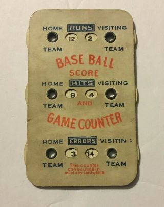 Vintage Circa 1910’s Hand Held Baseball Score Keeper