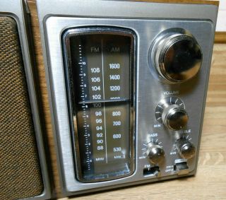 SONY ICF - 9580W AM FM 2 - BAND VINTAGE Radio Bass Reflex System 2
