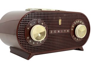 Zenith Model M - 510r - Art Deco Tube Radio - Burgundy Color