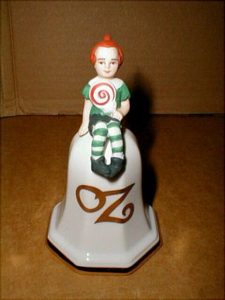 1989 Hamilton Turner Mgm Presents Wizard Of Oz Lollipop Munchkin Porcelain Bell