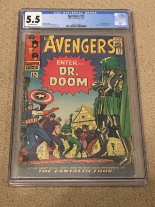 Avengers 25 Cgc 5.  5 Ow Pages (classic Dr.  Doom Cover)
