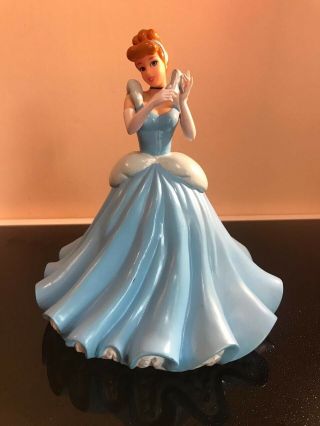 Disney Princess Cinderella Bank Coin Money Theme Parks Blue Dress Slipper