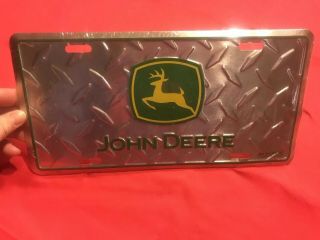 John Deere Licence Plate.  In Cellophane