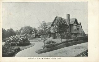 A View Of The Residence Of C.  M.  Jarvis,  Berlin,  Connecticut Ct 1906