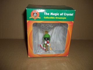 1997 Looney Tunes The Magic Of Crystal Ornament Marvin The Martian Santa Balloon