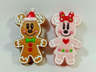 Tokyo Disney Resort Mini Candy Case Mickey Minnie Gingerbread Xmas Ornament 4 "