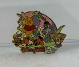 Disney Hkdl Hong Kong Pin Winnie The Pooh Happy Easter Roo Tigger Eeyore Piglet