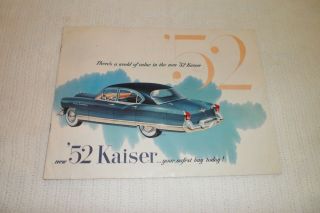 Vintage 1952 Kaiser Frazer Car Dealer Sales Brochures